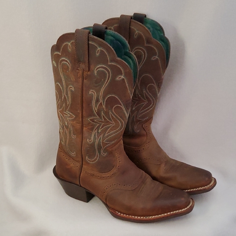 Ariat Brown Heeled Western Boots